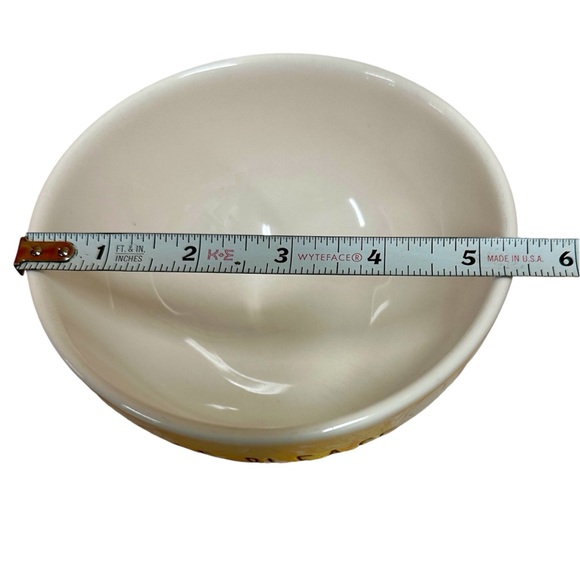 Rae Dunn Artisian LETS EAT & MORE PLEASE Cereal bowls soup poke bowl white (2) - Picture 3 of 5